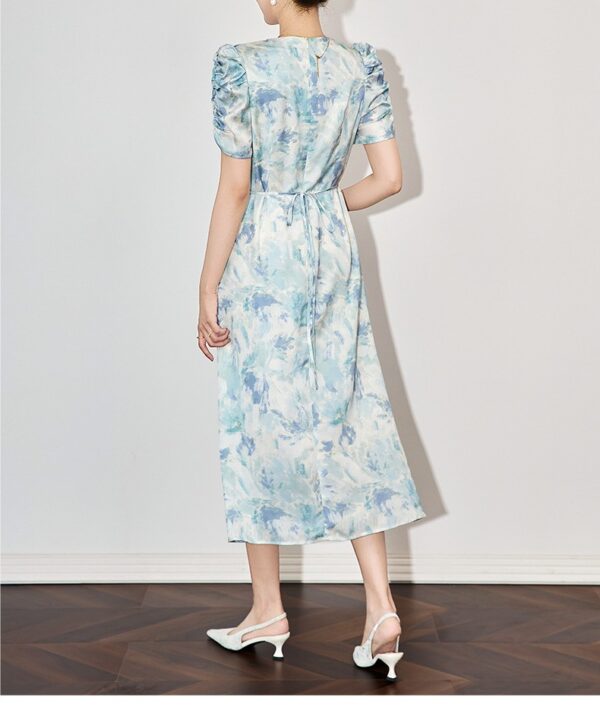 Stylish printed high waist dress 4