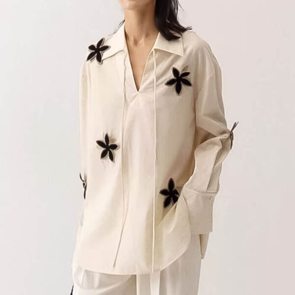Summer 3D Embroidered Long Sleeve Shirt 3