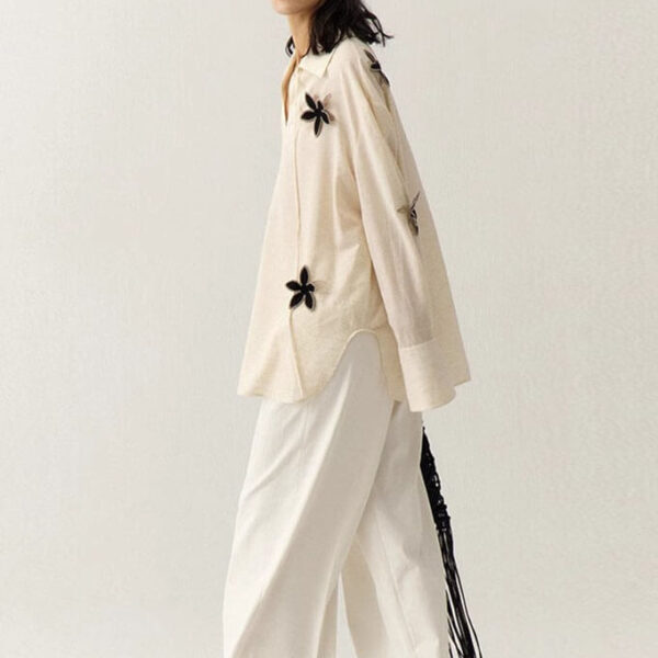 Summer 3D Embroidered Long Sleeve Shirt 5