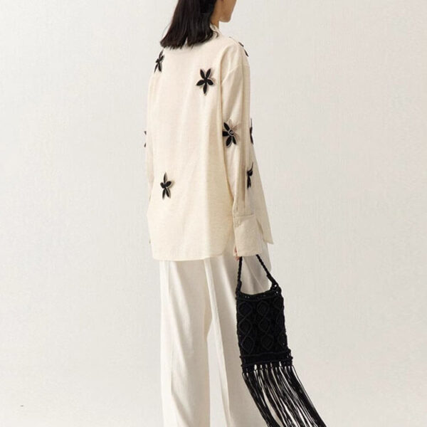 Summer 3D Embroidered Long Sleeve Shirt 6