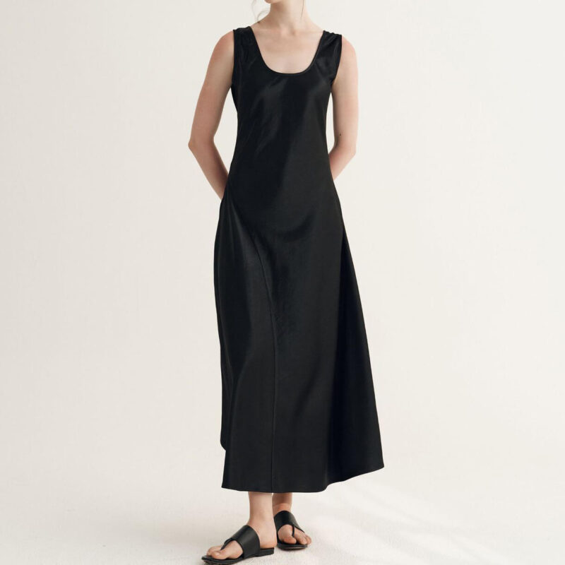 Summer Imitation Acetate Slim Dress