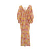 Summer Bat Sleeve Mulberry Silk Floral V-Neck Dress