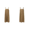 Summer Resort Style Beaded Textured Drape Suspender Dress