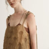 Summer Resort Style Beaded Textured Drape Suspender Dress