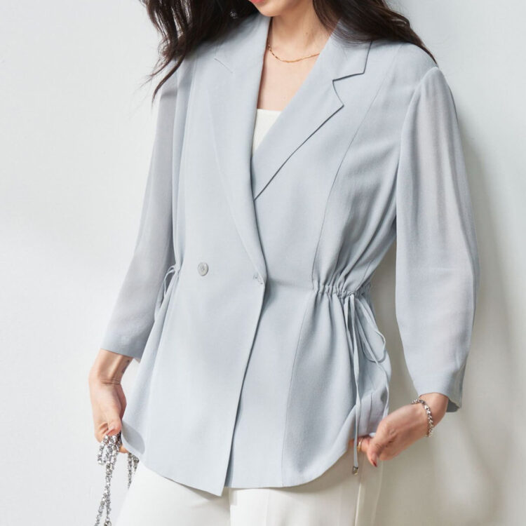 Summer Bean Greene Drawstring Light Commuter Jacket