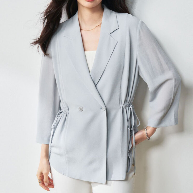 Summer Bean Greene Drawstring Light Commuter Jacket 2
