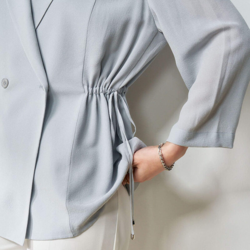 Summer Bean Greene Drawstring Light Commuter Jacket 6