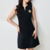 Summer Black Commuter V neck Professional Sleeveless Short Dress 5