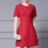 Summer Black Handmade Flower Waist A Line Party Dress 2