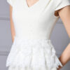 Summer Black Lace Splicing Fake Two piece Tea Dress 2
