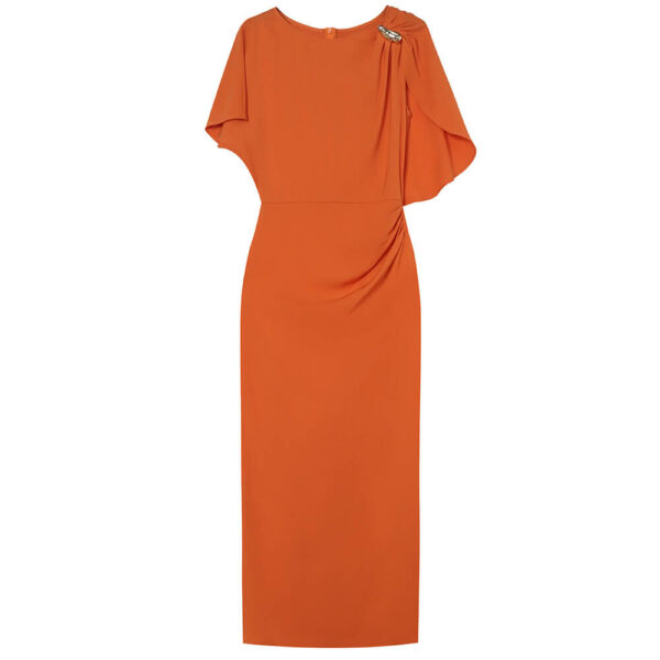 Summer Black Slim Acetate Evening Dress 1