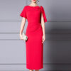 Summer Black Slim Acetate Evening Dress 2