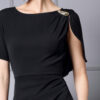 Summer Black Slim Acetate Evening Dress 4