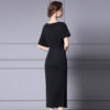 Summer Black Slim Acetate Evening Dress 5