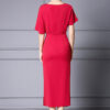 Summer Black Slim Acetate Evening Dress 7