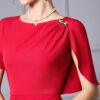 Summer Black Slim Acetate Evening Dress 8