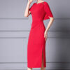 Summer Black Slim Acetate Evening Dress 9