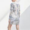 Summer Blue and White Porcelain Lightweigh Cotton Printed Shirt