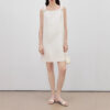 Summer Boat Neck Bow Ribbon Sleeveless Dress