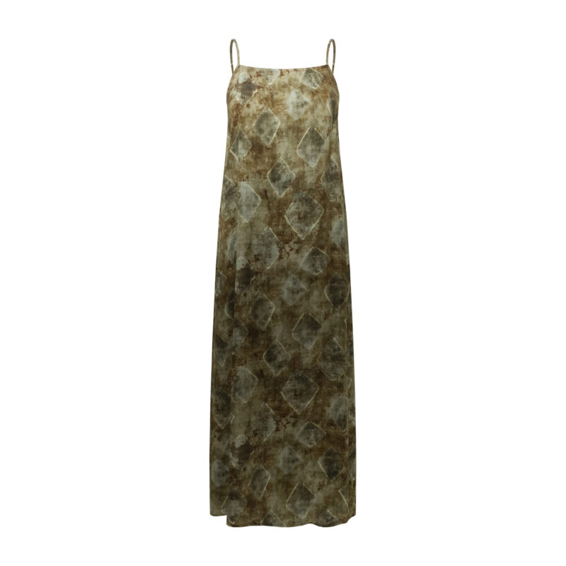 Summer Bohemian Holiday Printed Suspender Dress