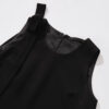 Summer Bow Sleeveless Vest High Waist Lace Patchwork Skirt Pants Two piece Set 2