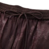 Summer Brown Stretch Jacquard Satin Wide Leg Pants 2