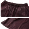 Summer Brown Stretch Jacquard Satin Wide Leg Pants 3