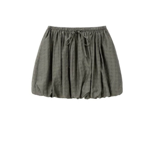 Summer Casual Fashion High Waist Plaid Flower Bud Skirt 1