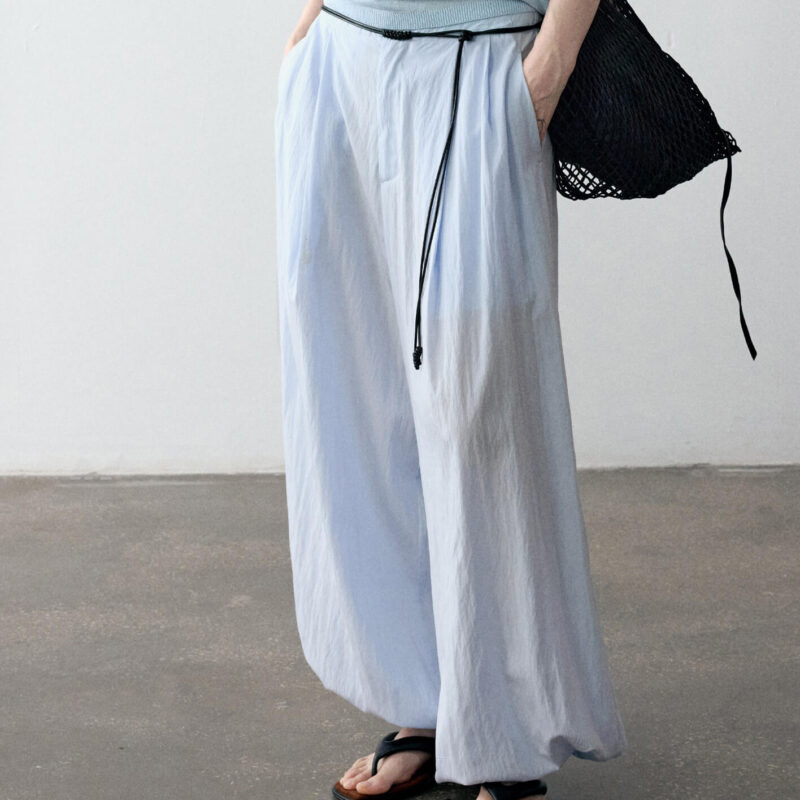Summer Commuter Elastic Waist Pleated Cuff Casual Multi color Pants 10
