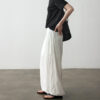Summer Commuter Elastic Waist Pleated Cuff Casual Multi color Pants 3