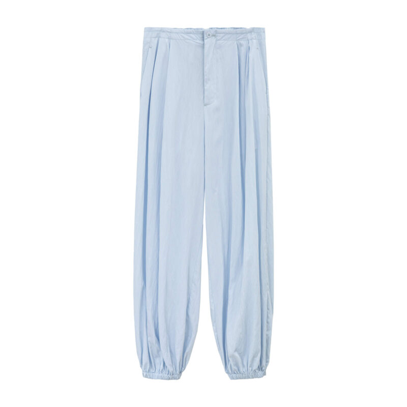 Summer Commuter Elastic Waist Pleated Cuff Casual Multi color Pants 8