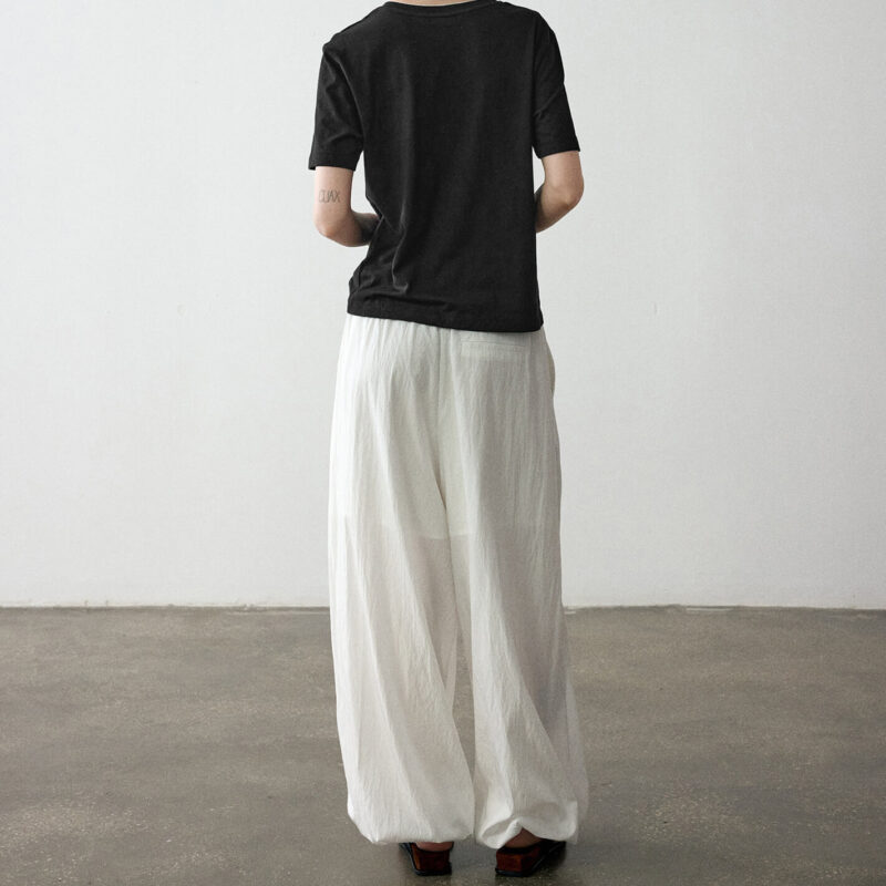 Summer Commuter Elastic Waist Pleated Cuff Casual Multi color Pants 9