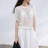 Summer Commuter Linen Short Sleeve T Shirt 13