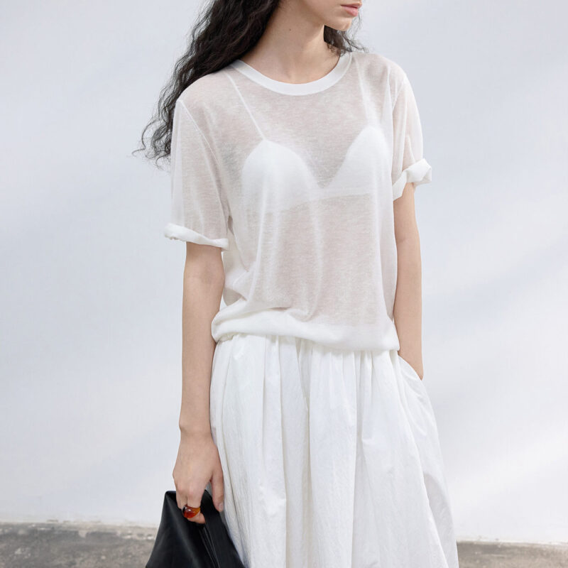 Summer Commuter Linen Short Sleeve T Shirt 13