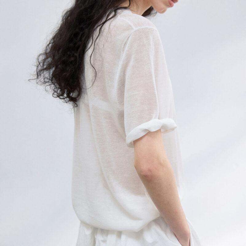 Summer Commuter Linen Short Sleeve T Shirt 14