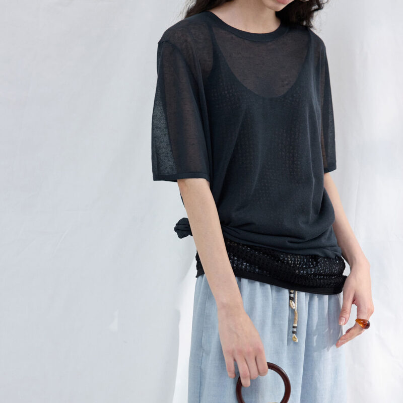 Summer Commuter Linen Short Sleeve T Shirt 16