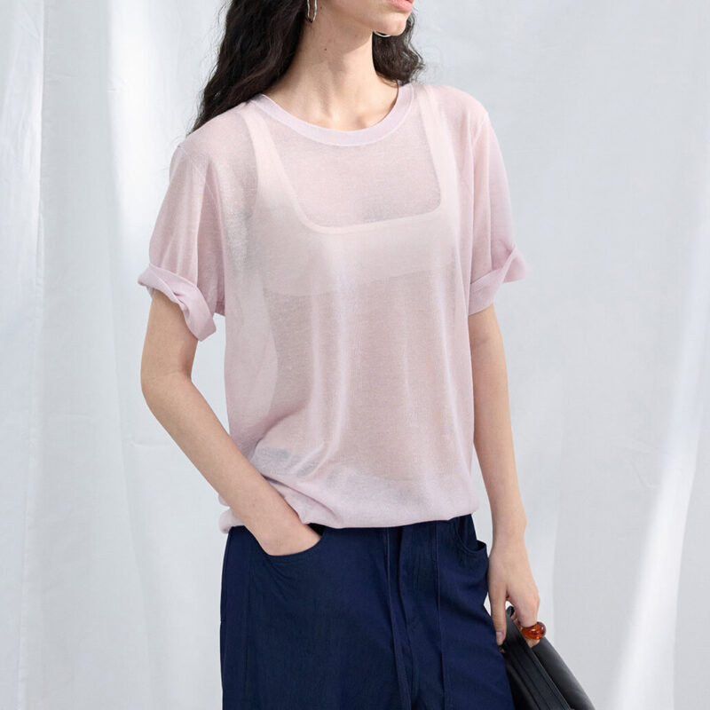 Summer Commuter Linen Short Sleeve T Shirt 18