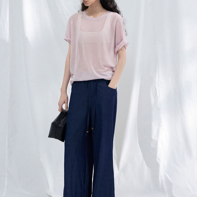 Summer Commuter Linen Short Sleeve T Shirt 19
