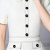 Summer Commuting Lapel Waist A Line Dress 3
