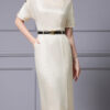 Summer Commuting Rayon Navy Blue Dress 5