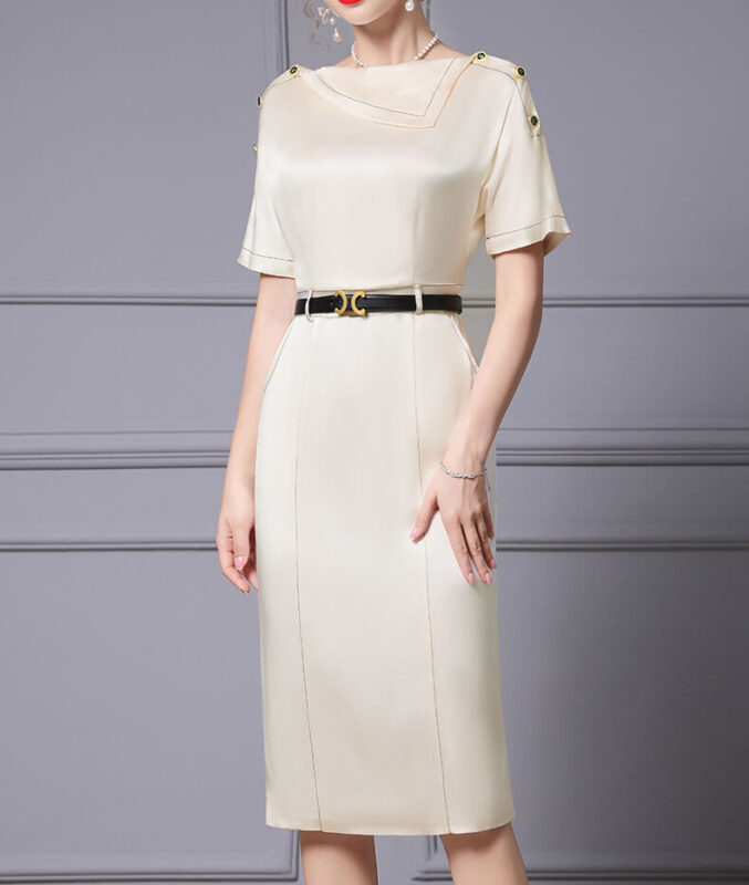 Summer Commuting Rayon Navy Blue Dress 6