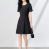 Summer Elegant Round Neck Slim Fit Dress