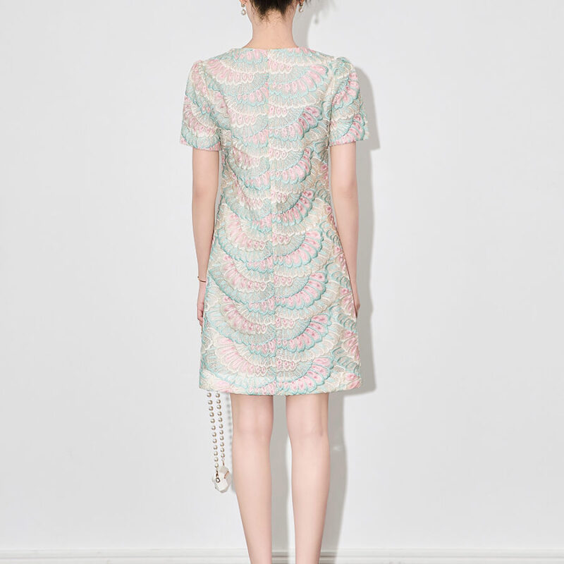 Summer Fashion Elaborate Embroidery Organza Dress
