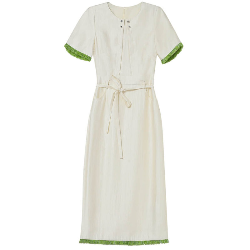 Summer French Commuter Off white Dress 1
