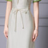 Summer French Commuter Off white Dress 6