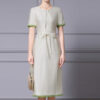 Summer French Commuter Off white Dress 7
