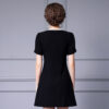 Summer French Handmade Beaded Lace Stitching A line Midi Dress 3