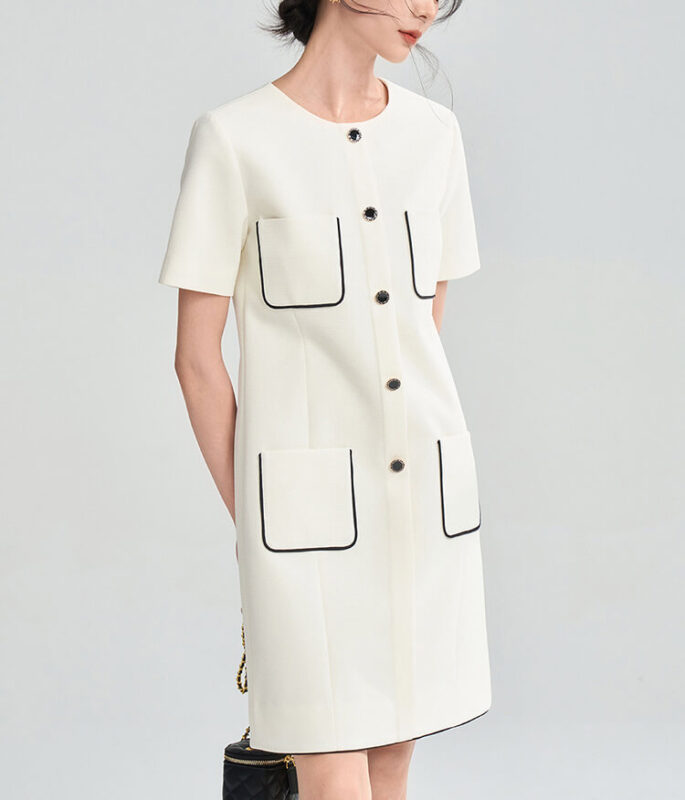 Summer French Style Short Sleeve Dress