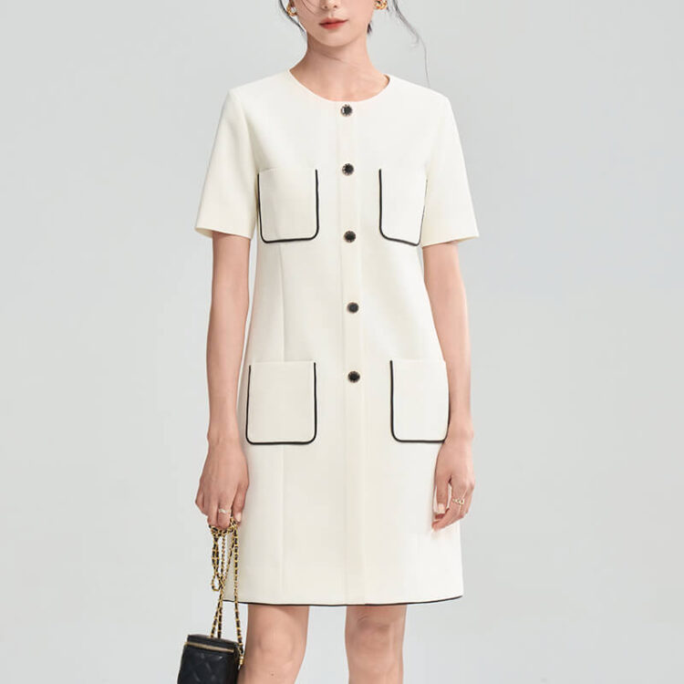 Summer French Style Short Sleeve Dress