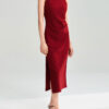 Summer French Style Three-dimensional Cutting Boat Neck Side Slit Vest Dress